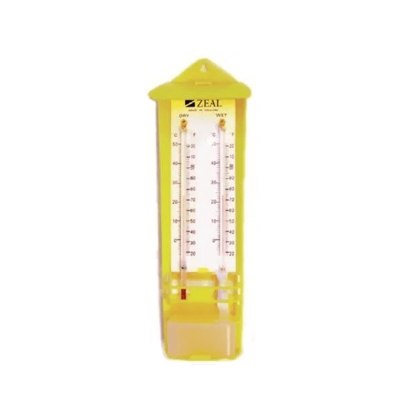 dry wet glass thermometer